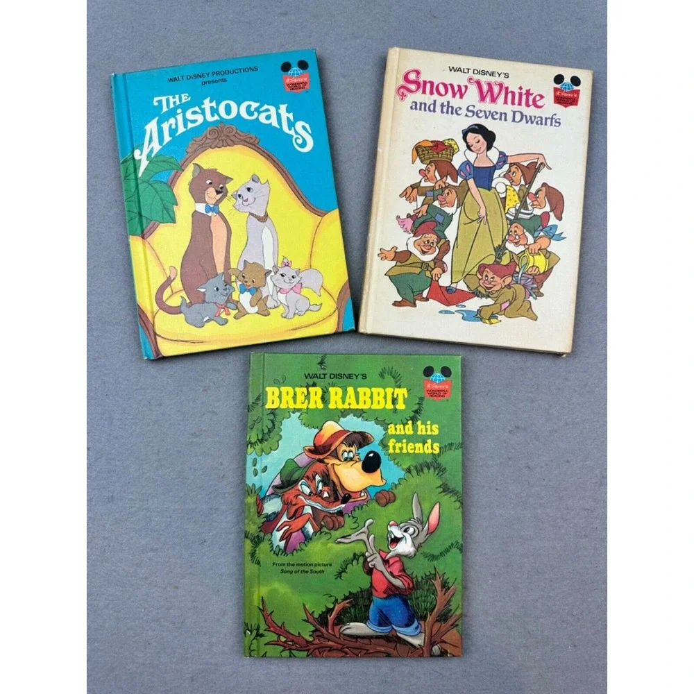 Lot of 8 Vintage 1970s Walt‎ Disney Wonderful World Of Reading Hardcover Books
